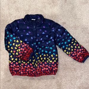 Baby Gap Heart Puffer Size 4 Toddler Winter Coat